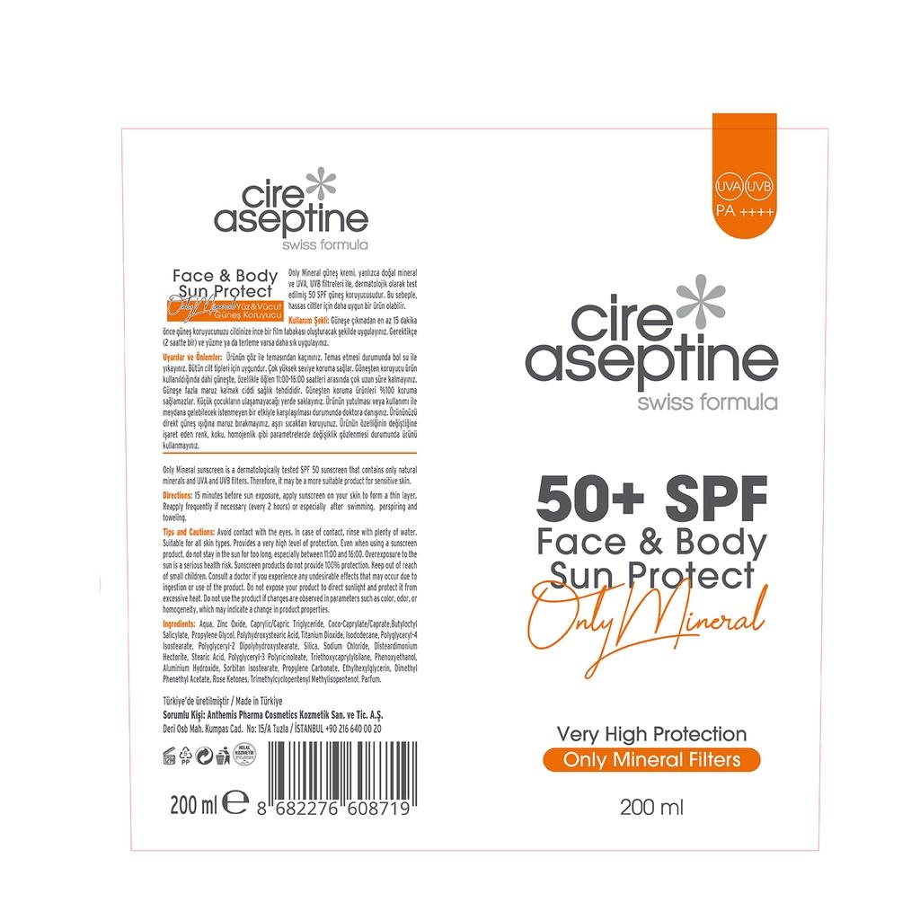 Cire Aseptine Only Mineral SPF 50+ Sunscreen Cream 200 ml