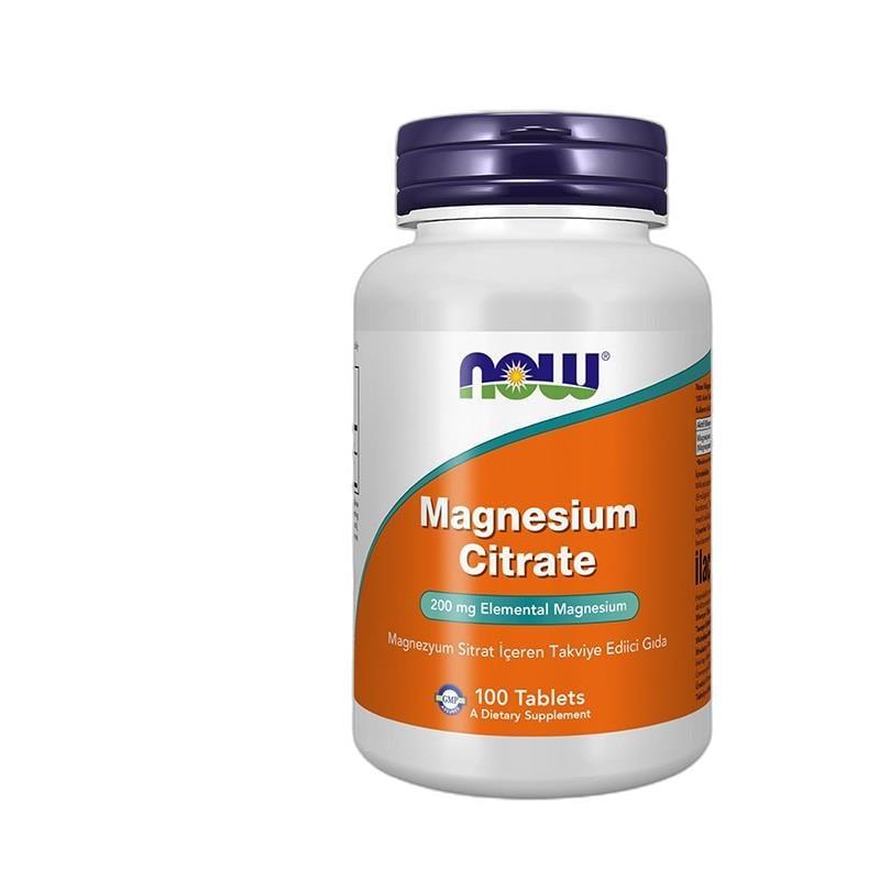 Now Magnesium Citrate Essential Mineral Supplement 100 Tablets