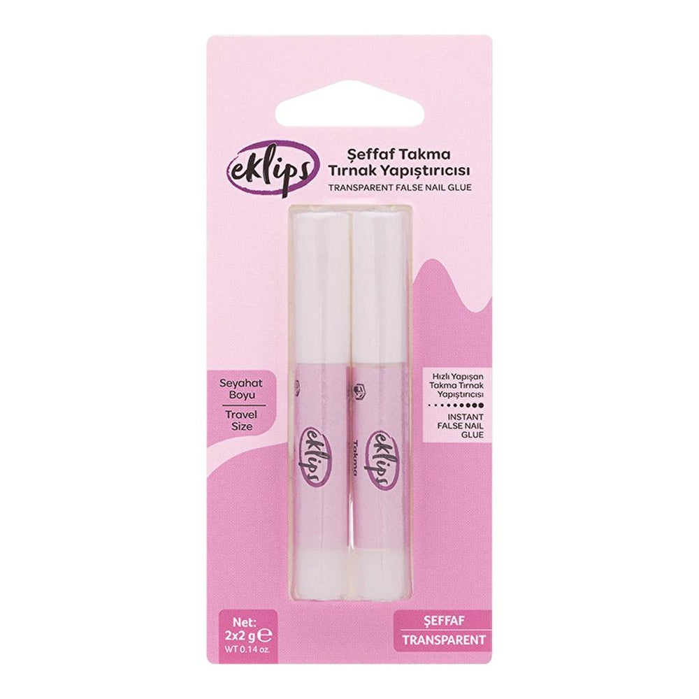Eklips False Nail Glue Set for Secure Hold 2 x 2g