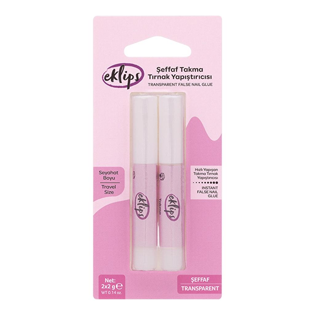 Eklips False Nail Glue Set for Secure Hold 2 x 2g