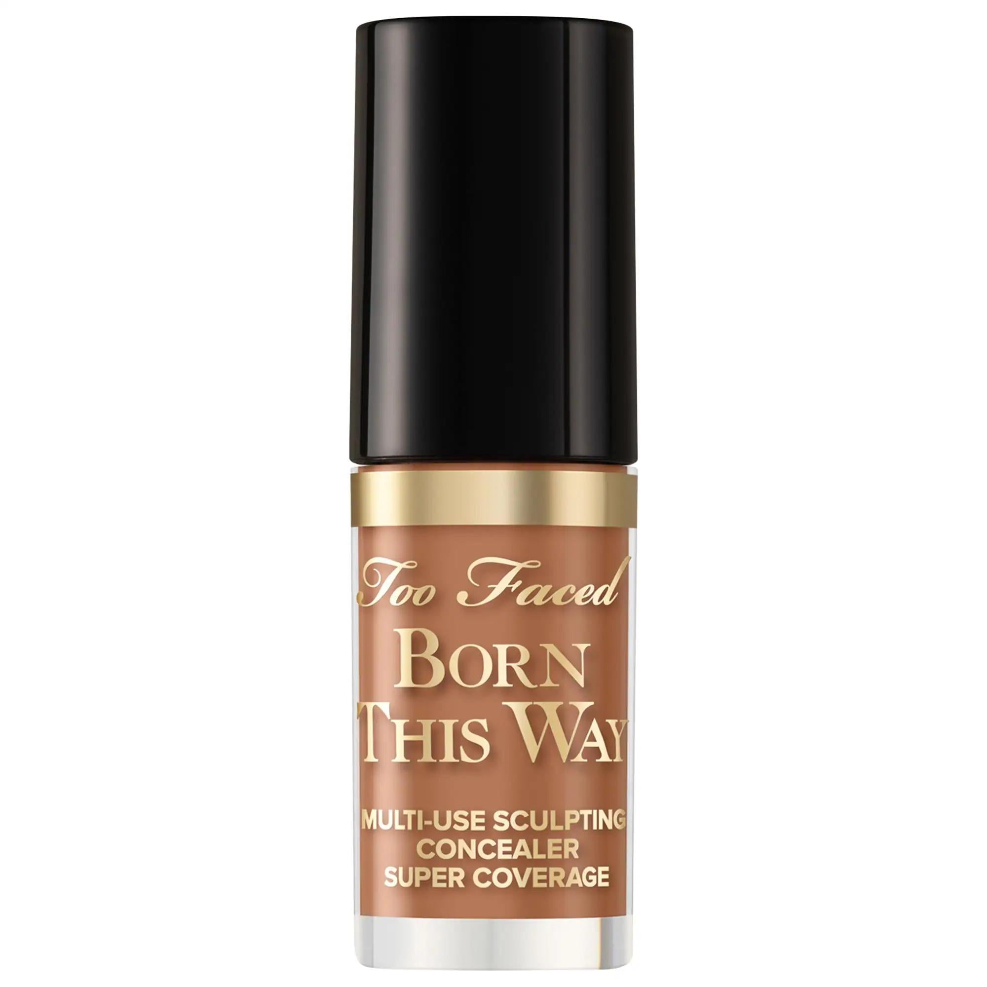 Born This Way: Super Coverage Multi-Use Concealer - Hydrating, Weightless, Full Coverage, Natural Finish Concealer Born This Way Concealer: Full Coverage, Natural Finish, Hydrating full coverage concealer, natural finish concealer, hydrating concealer, weightless concealer, vegan concealer, cruelty-free concealer, multi-use concealer, Born This Way concealer, concealer for imperfections, long-wearing concealer, concealer, makeup, face makeup, blemish concealer, dark circle concealer, contour, highlight, ret