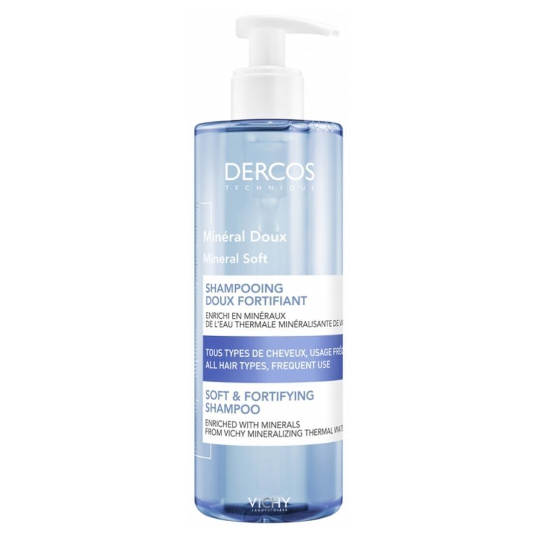 Vichy Vichy Dercos Mineral Soft Shampoo 400ml - Daily Use Softening Shampoo with Vichy Thermal Water Vichy Dercos Mineral Soft Shampoo - Gentle Daily Hair Care Vichy Dercos Mineral Soft Shampoo, Daily use shampoo, Softening shampoo, Shampoo with mineral ingredients, Vichy thermal water shampoo, Gentle hair care, Hair nourishment, Soft hair, Manageable hair, Protective hair care, Daily shampoo, Softening hair care, Mineral rich shampoo, Hair care for various types, Nourishing shampoo