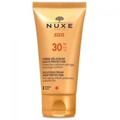 nuxe sun sunscreen face cream spf 30 50ml, bottle of nuxe sun sunscreen face cream with spf 30, nuxe sun sunscreen with floral scent and sun protection Nuxe Sun Sunscreen Face Cream - SPF 30 | 50 ml Nuxe Sun Sunscreen Face Cream SPF 30 - 50 ml nuxe, sunscreen, face-cream, spf-30, sensitive-skin, beach, outdoor, skincare, sun-protection, ai-generated