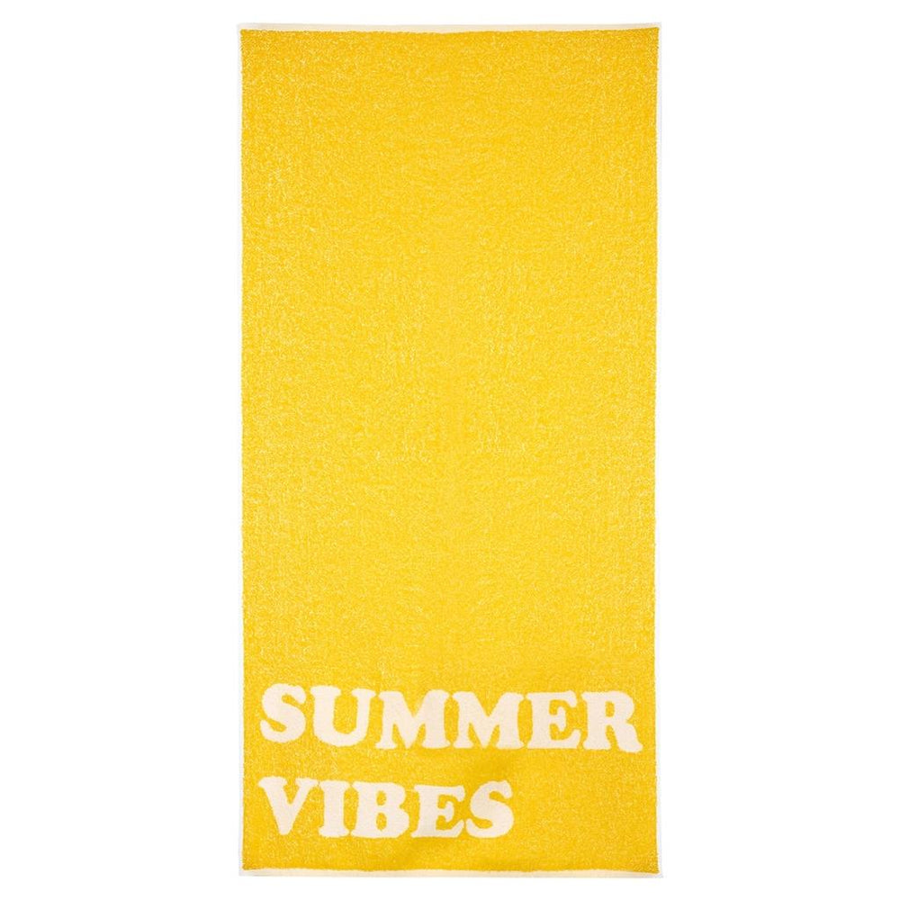 Eklips Summer Vibes Yellow Round Beach Towel