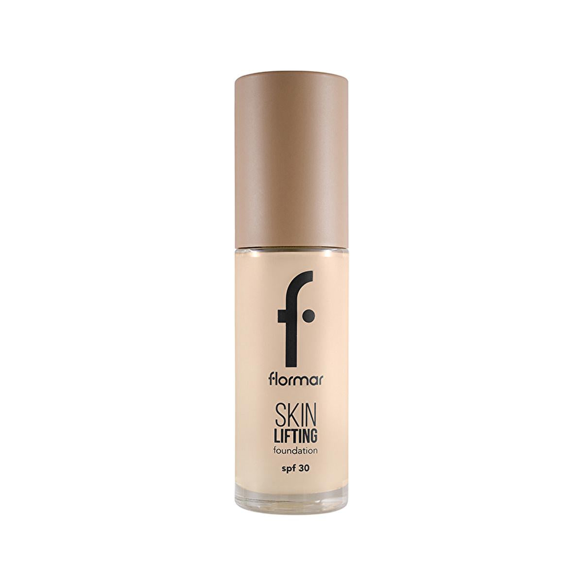 lifting foundation product image, flormar lifting foundation swatch, flormar lifting foundation application Flormar Lifting Foundation 030 Soft Ivory - Anti-Aging Formula for Women | 1.01 fl. oz. Flormar Lifting Foundation - Soft Ivory SPF 30 flormar, lifting-foundation, anti-aging, foundation, makeup, sp30, women, makeup-users, cream-texture, ai-generated