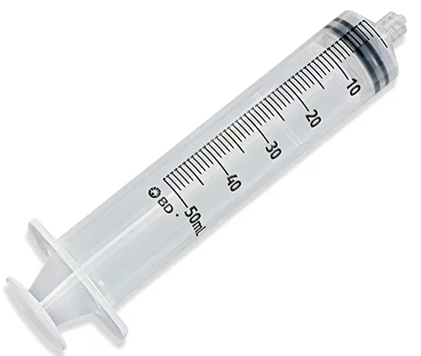 BD Luer Lock 50 mL Syringe Without Needle, Box of 60