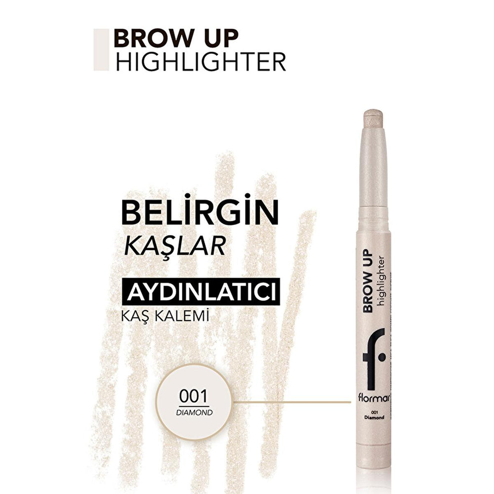 Flormar Brow Up: Shimmer Eyebrow Highlighter Pencil - Lift & Illuminate Your Brows with Soft, Pearlescent Finish Flormar Brow Up: Shimmer Eyebrow Highlighter Pencil - Lifted Brows eyebrow highlighter pencil, brow lift highlighter, shimmer eyebrow pencil, illuminating brow pencil, kaş altı aydınlatma kalemi, brow bone highlighter, soft eyebrow highlighter, retractable brow pencil, pearlescent highlighter, makeup highlighter, eyebrow makeup, brow lift, shimmering brows, illuminating pencil, makeup, cosmetics,