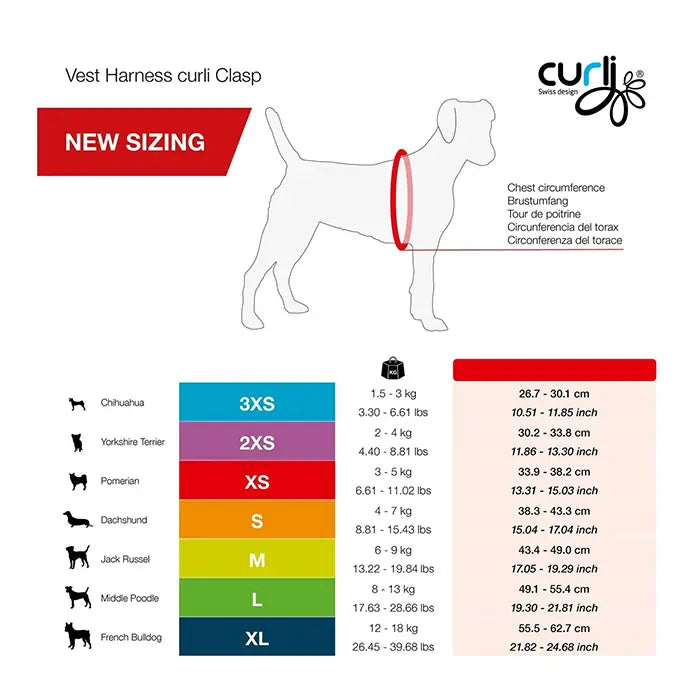 Curli Vest Harness Clasp Air-Mesh Dog Harness Brown 3XSmall
