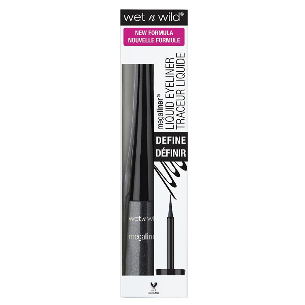 wet n wild MegaLiner Liquid Eyeliner Black - Precise, Long-Lasting Eye Makeup - Eyeliner