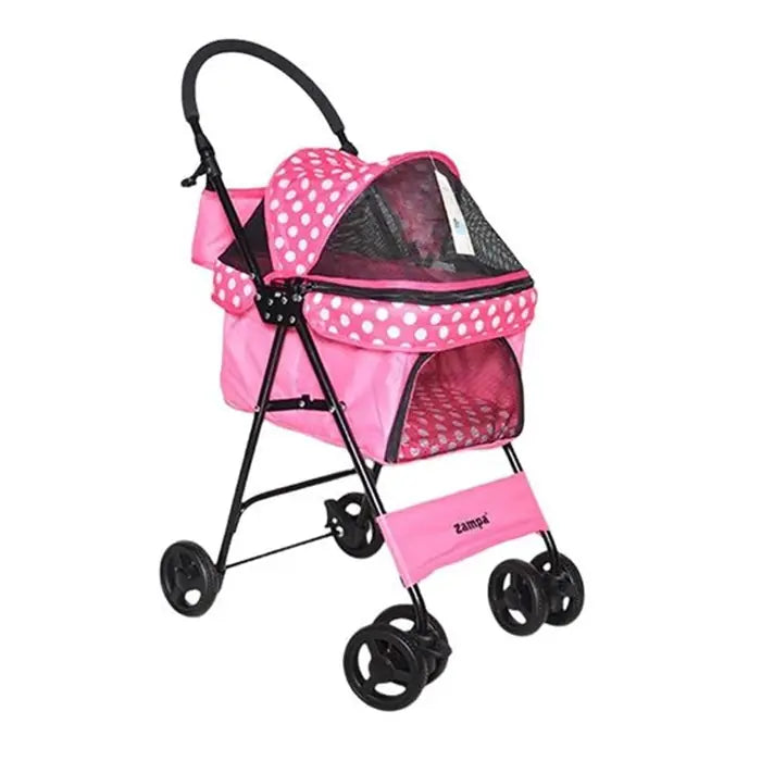 Zampa Perez Pink Pet Stroller for Cats and Dogs 42x63x89cm