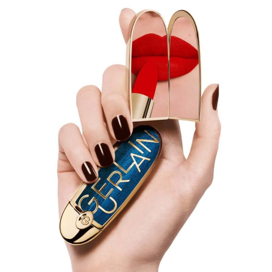 Guerlain Rouge G Lipstick Case Bleu Iconique Velvet Finish