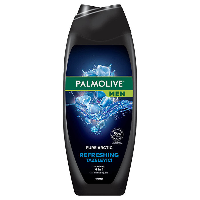 Palmolive Men Pure Arctic Body Wash 500ml - 4-in-1 Formula | Freshness - Shampoo