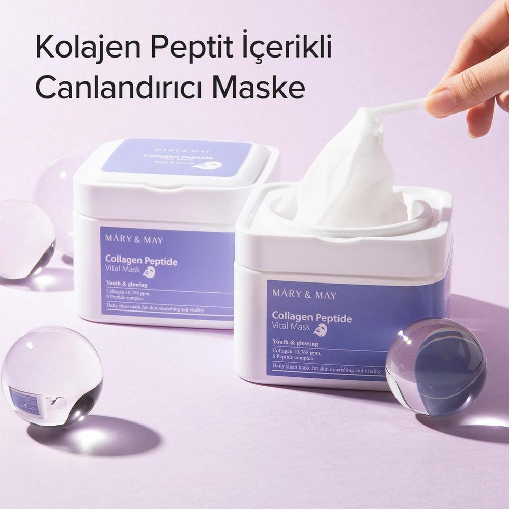 Mary & May Collagen Peptide Vital Mask for Firming 30 Sheets