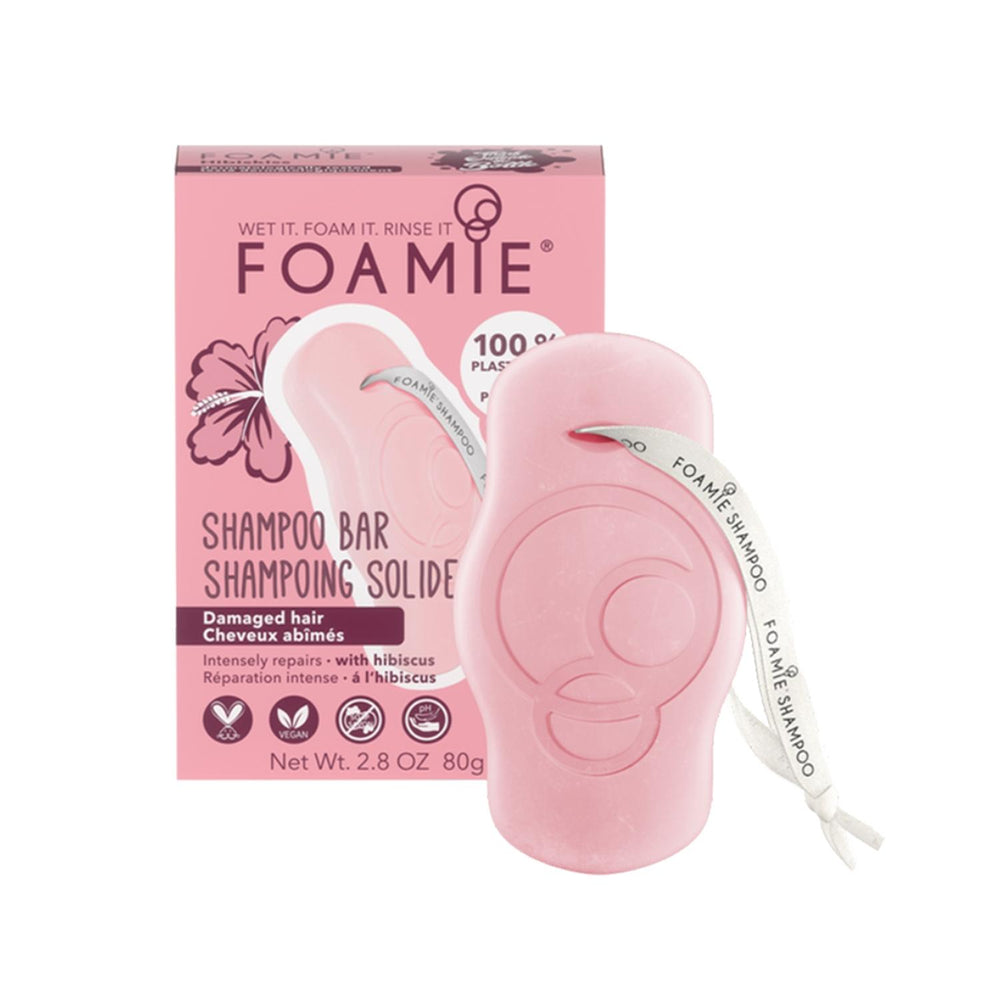 Foamie Hibiskiss Shampoo Bar - Natural Hair Care, 80g Sulfate-Free Solid Shampoo for Environmentally Conscious - Shampoo
