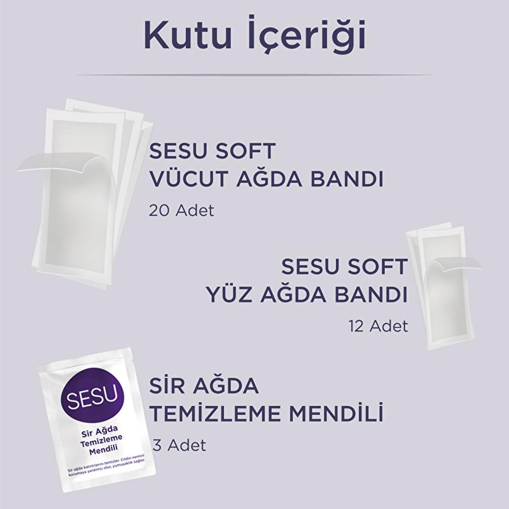 Sesu Soft Wax Strips for Hair Removal - Easy, Quick, Dermatologically Tested - 32 Strips - view 7