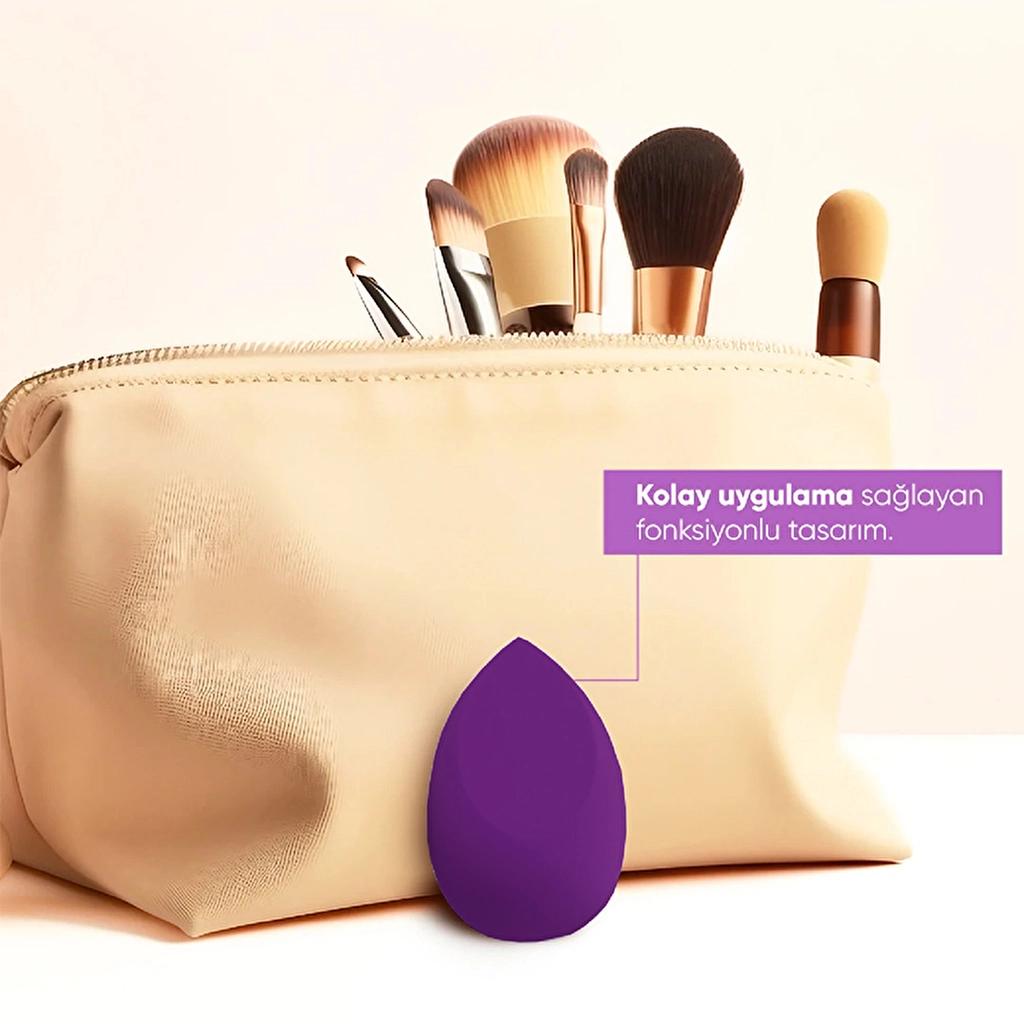 Gorkito Makeup Sponge Purple for Seamless Blending 1 pc