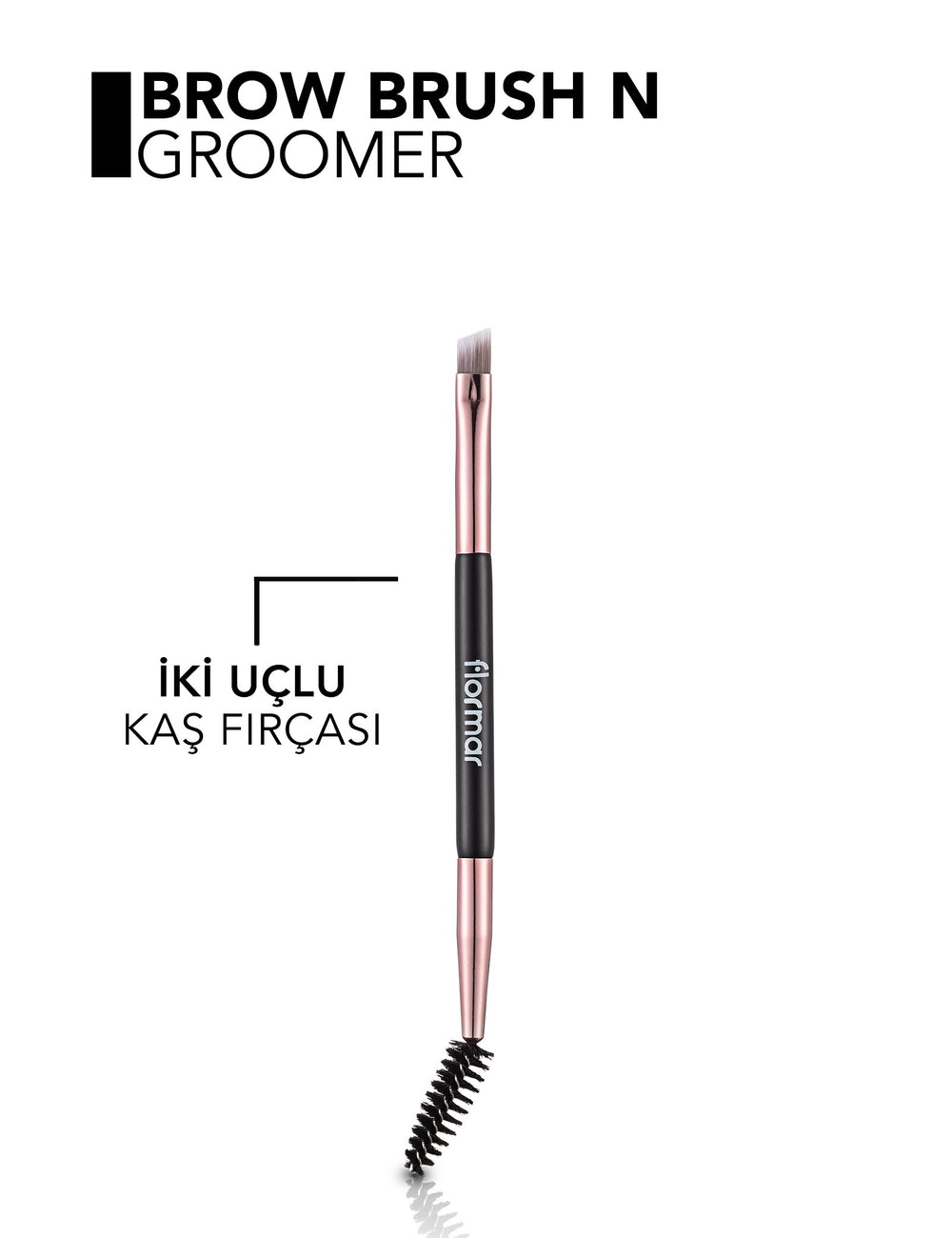 Flormar Brow Brush & Groomer Dual-Ended Eyebrow Brush