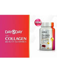 Day2Day Collagen Beauty Gummies - 60 Count Chewable Tablets with Hyaluronic Acid, Vitamin C & Zinc for Skin Health - image 3