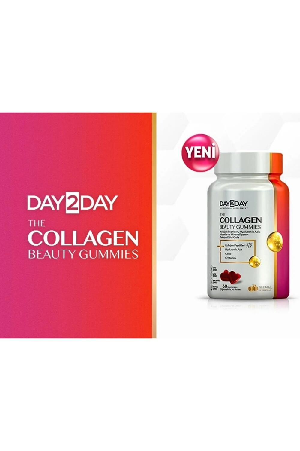 Day2Day Collagen Beauty Gummies - 60 Count Chewable Tablets with Hyaluronic Acid, Vitamin C &amp; Zinc for Skin Health - image 3