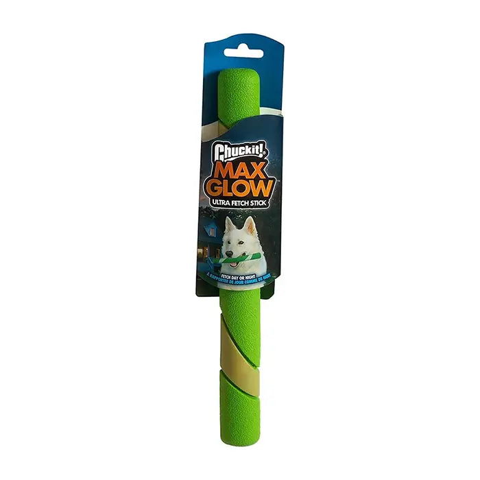 Chuckit Max Glow Ultra Fetch Stick Glow-in-the-Dark Dog Toy 28cm