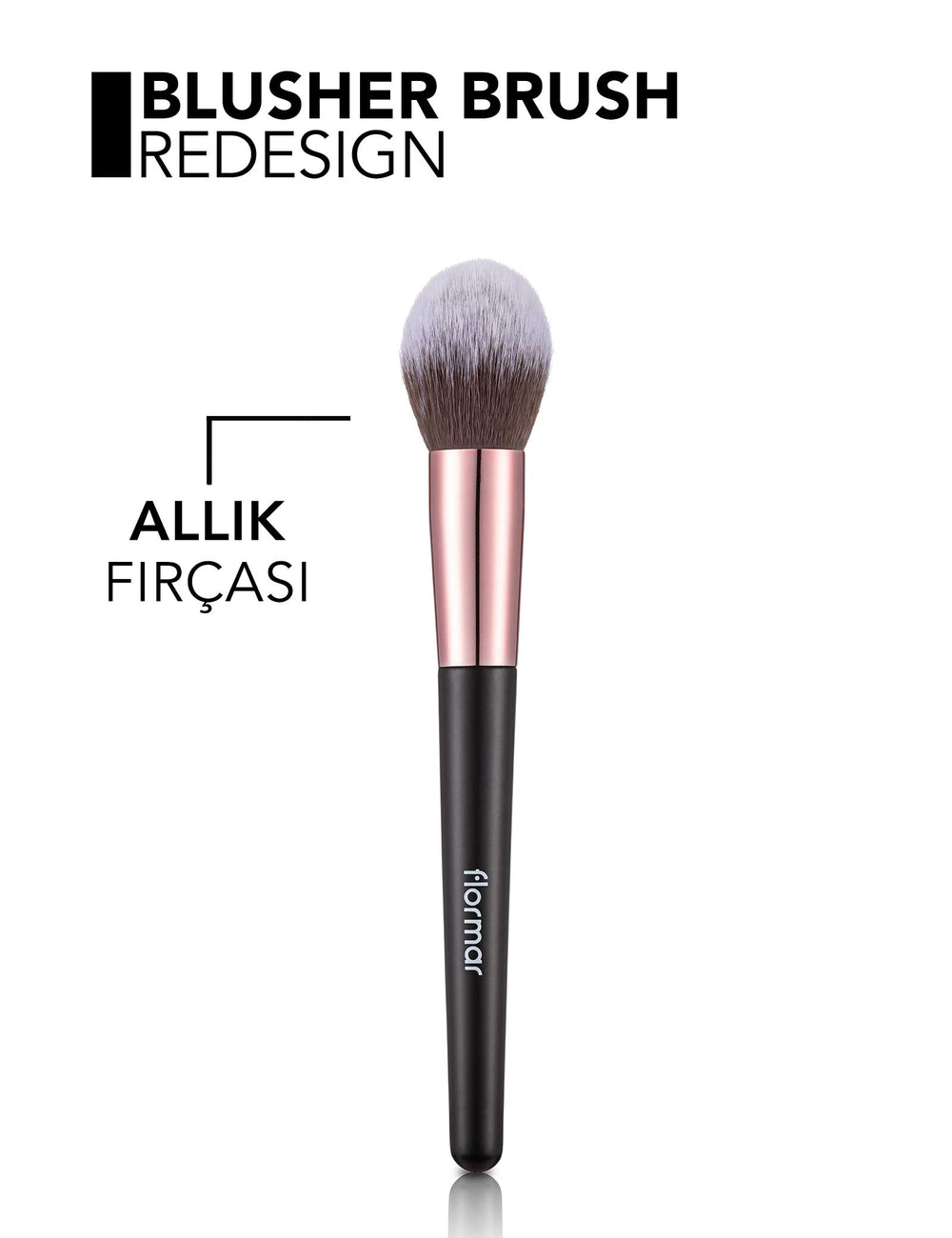 Flormar Round & Angled Blush Brush for Seamless Blending