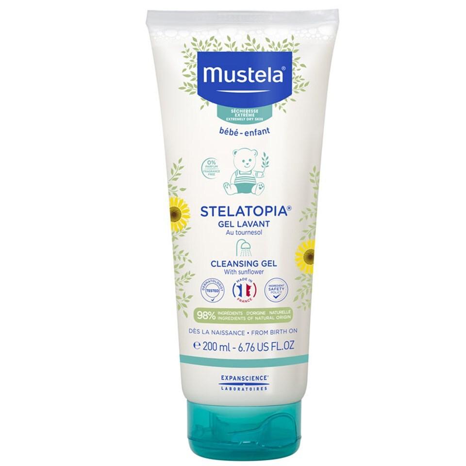 mustela stelatopia cleansing gel 200 ml, gentle cleansing gel for babies Mustela Stelatopia Cleansing Gel - Gentle Wash | 200 ml Mustela Stelatopia Cleansing Gel - Gentle Wash | 200 ml mustela, cleansing-gel, baby-care, gentle-wash, hydrating-gel, vegan-formula, dry-skin, eco-friendly, baby-products, ai-generated