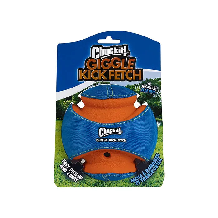Chuckit Giggle Kick Fetch Durable Squeaky Dog Ball Toy