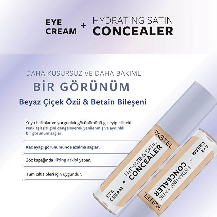 Pastel Eye Cream + Hydrating Satin Concealer 64 Medium Light