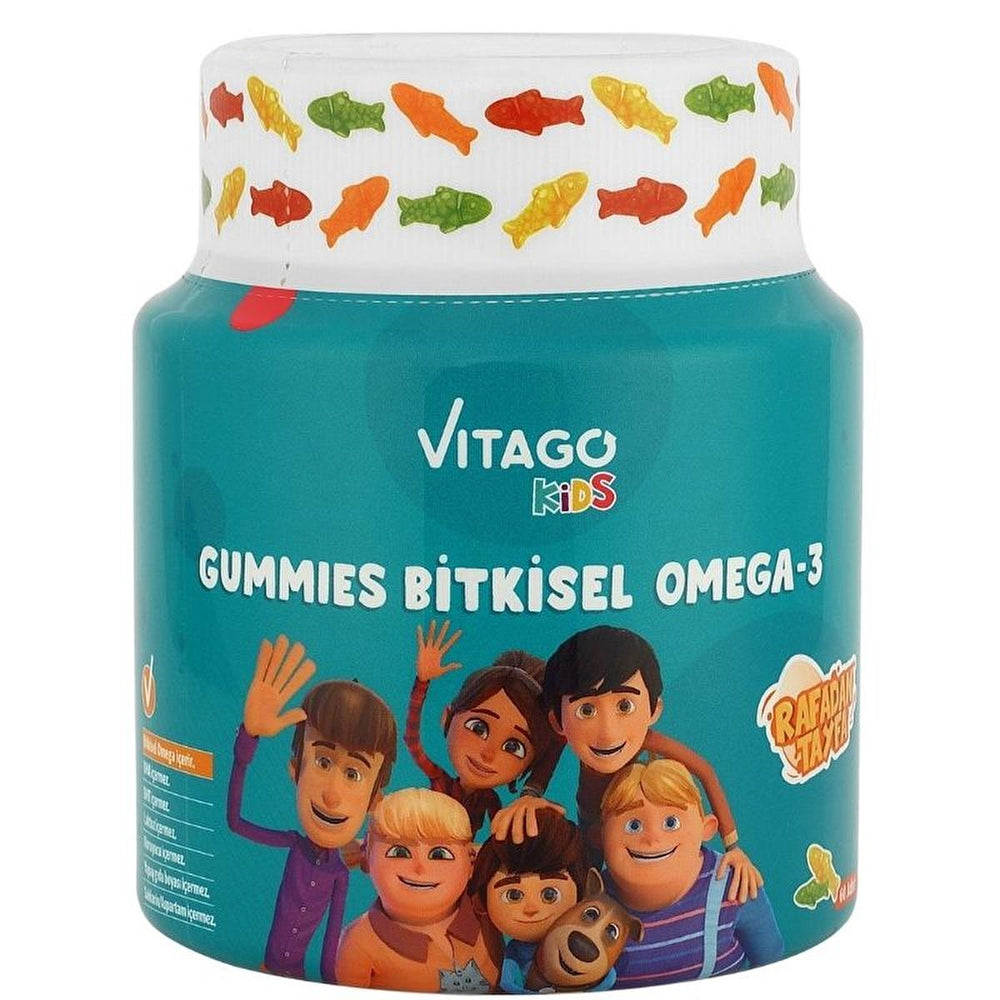 Vitago Kids Omega-3 Gummies - Algal Omega-3 Gummies for Kids Aged 4-10 - Vitamin & Supplement