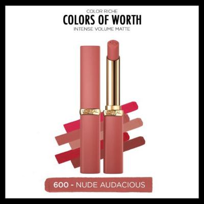 loreal-paris-color-riche-nude-audacious-lipstick, 600-nude-audacious-matte-lipstick, loreal-paris-nude-audacious-lip-color L'Oreal Paris Color Riche - 600 Nude Audacious | Matte Lipstick L'Oreal Paris Color Riche Nude Audacious Matte Lipstick loreal-paris, matte-lipstick, nude-audacious, intense-volume, hyaluronic-acid, long-lasting, moisturizing, beauty, makeup, ai-generated