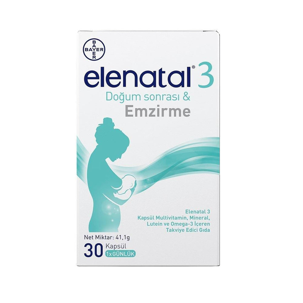 Elenatal 3 Postpartum Multivitamin Supplement for Breastfeeding Women - 30 Capsules - image 2