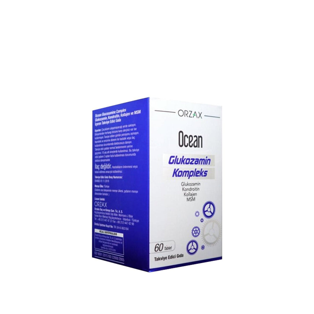 Orzax Ocean Glucosamine Complex Supplement for Joint Health Support - 60 Tablets Orzax Ocean Glucosamine Complex for Joint Health Glucosamine Supplement, Joint Health Support, Orzax Ocean Glukozamin, Glucosamine Complex, Joint Pain Relief, Health Supplements, Joint Care, Arthritis Relief, Fitness Supplements, Mobility Support