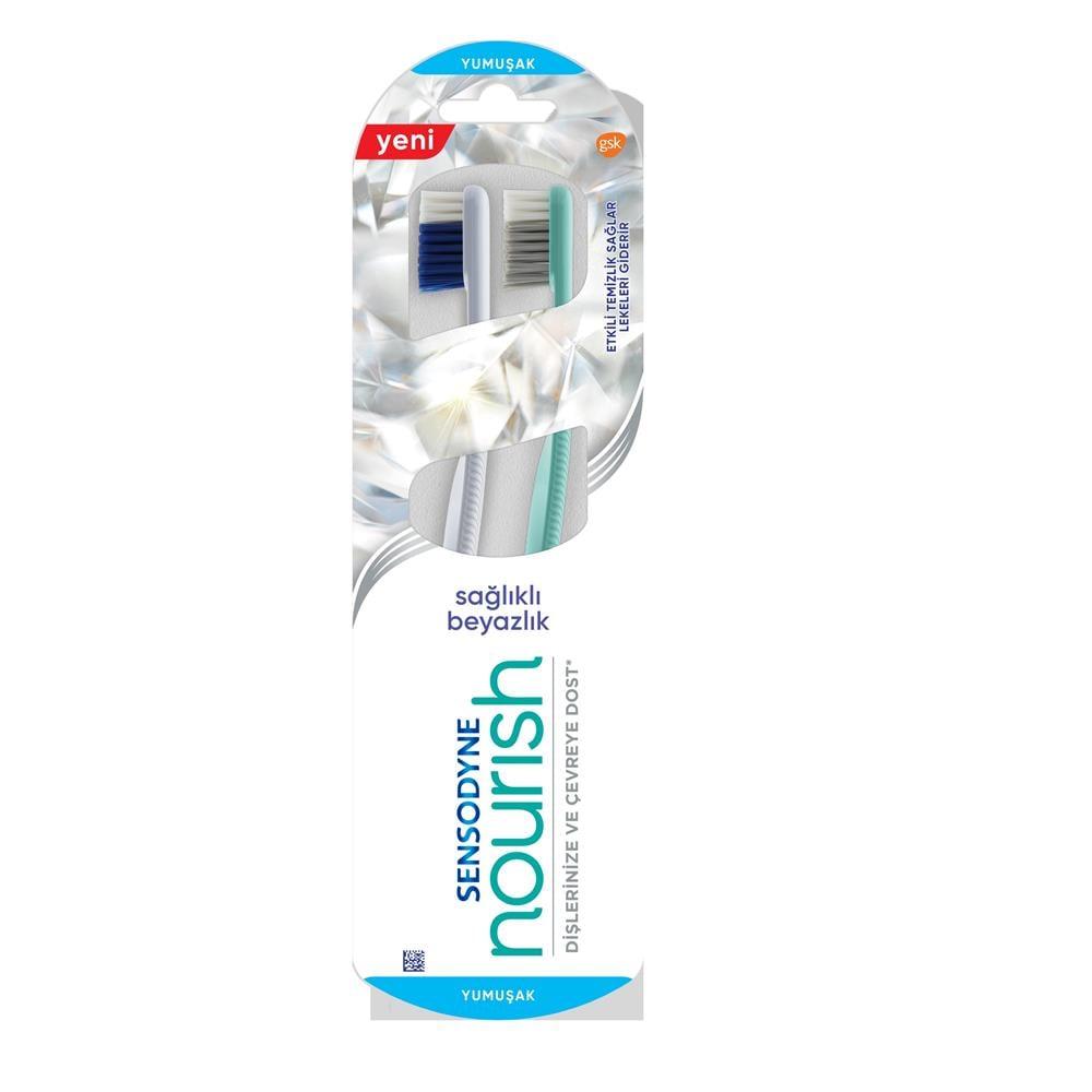 Sensodyne Nourish Toothbrush for Healthy White Teeth - Effective Cleaning, 2-Pack Sensodyne Nourish Toothbrush - Effective Cleaning for Sensitive Teeth sensitive toothbrush, adult toothbrush, Sensodyne Nourish, healthy white teeth, effective cleaning toothbrush, oral care, toothbrush, sensitive teeth care, dental hygiene, whitening toothbrush, adult oral care