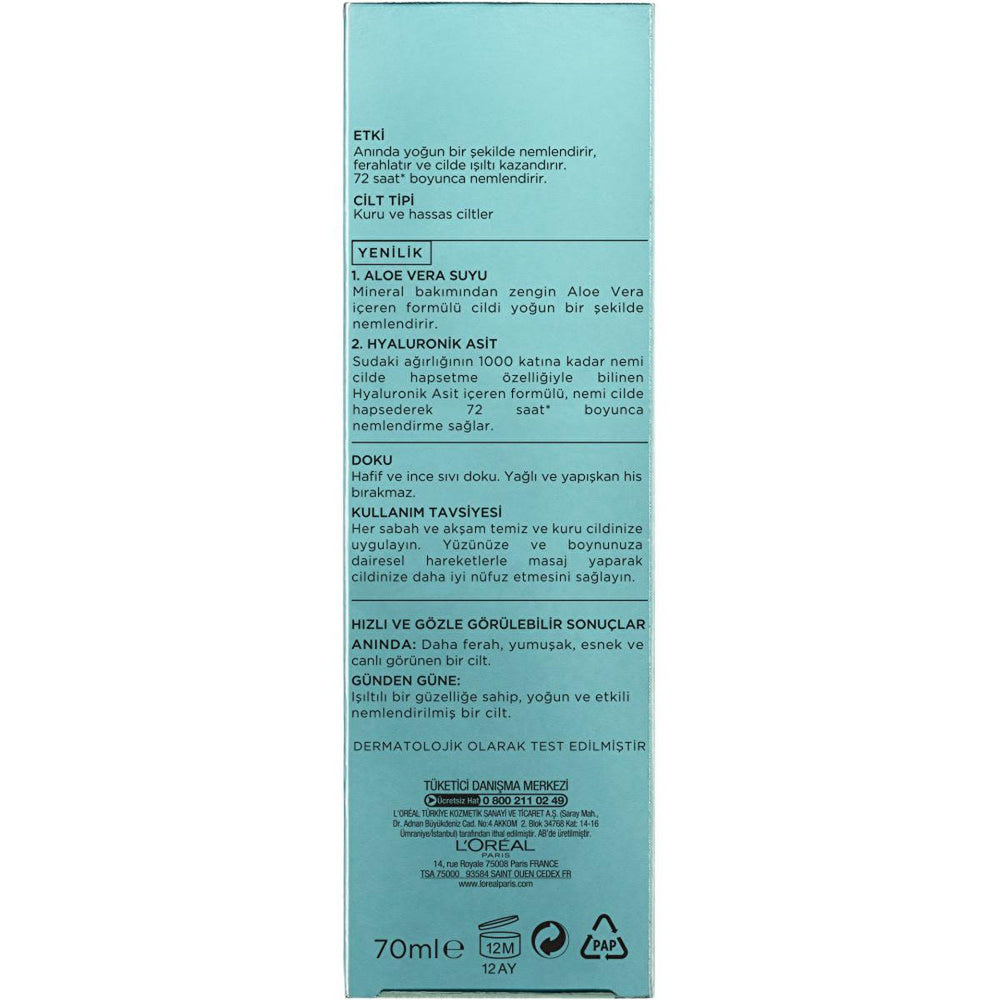 L'Oreal Paris Nem Terapisi Aloe Vera Face Moisturizer for Dry & Sensitive Skin - 2.37 fl oz - view 7
