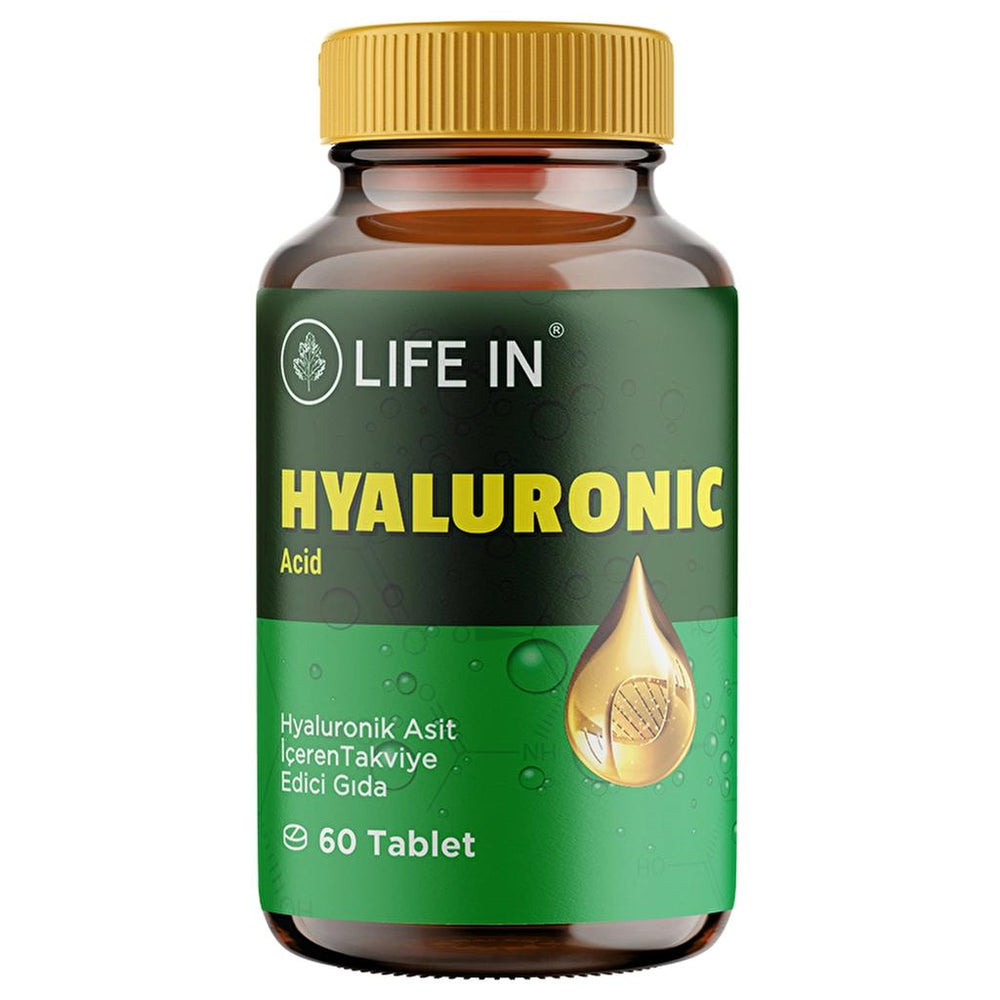 Life In Hyaluronic Acid Dietary Supplement for Skin Support 60 Tablets