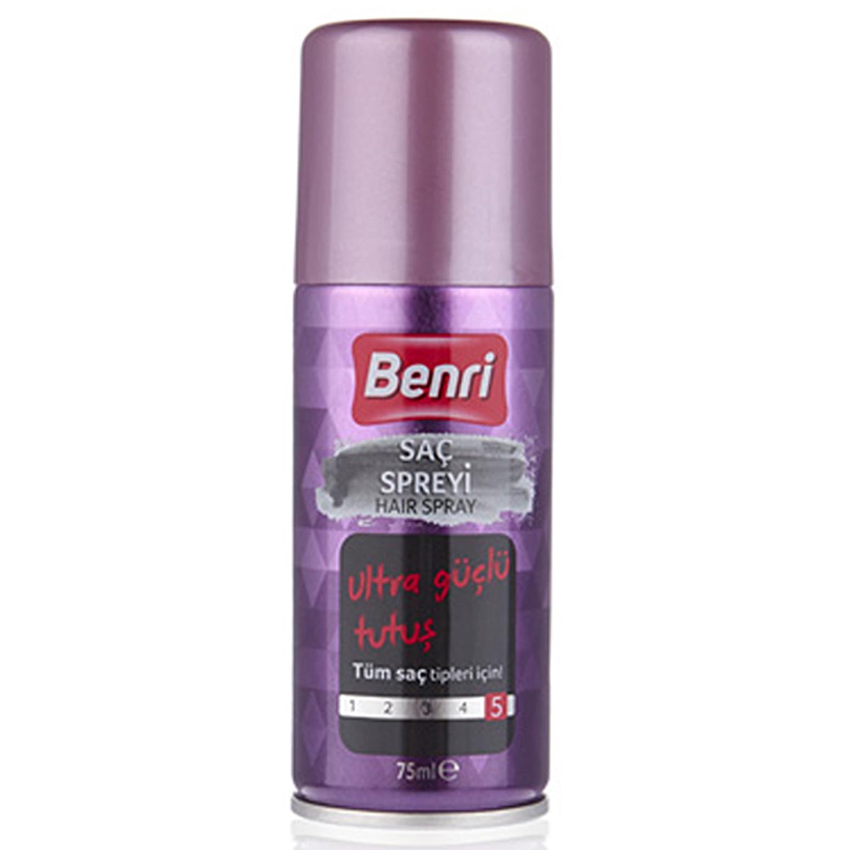 Benri Ultra Strong Hold Hair Spray for All Hair Types - 75ml Benri Ultra Strong Hold Hair Spray - 75ml Hair Spray, Strong Hold Hair Spray, Ultra Hold Hair Spray, Styling Products for Hair, Hair Care Products, Benri, Hair Styling, Hair Products, Cosmetics, Beauty Products, Hair Care, Styling Spray, Hair Styling Products