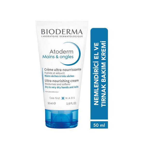 Bioderma Atoderm Hand and Nail Cream 50ml - Moisturizing & Nourishing Hand Cream for Dry Hands & Nails - view 2