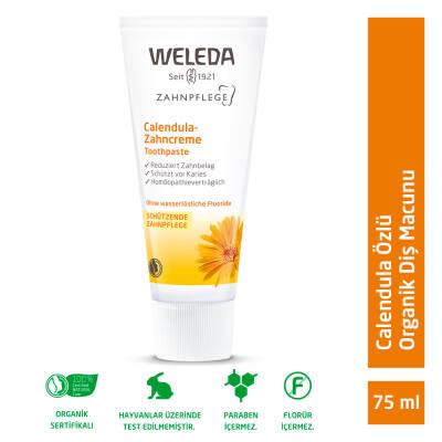 weleda natural calendula toothpaste tube, natural ingredients of weleda calendula toothpaste Weleda Natural Calendula Toothpaste - Soothing Formula | 75ml Weleda Natural Calendula Toothpaste - 75ml weleda, natural-toothpaste, vegan, calendula, organic, gluten-free, oral-care, healthy-lifestyle, fresh-breath, ai-generated