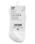 Eklips Striped Crew Socks in White Comfortable 2-Pack