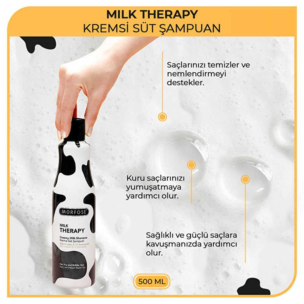 Morfose Moisturizing Shampoo with Milk Protein & 12 Amino Acids - Nourishing Creamy Shampoo for Dry Hair, Promotes - view 4