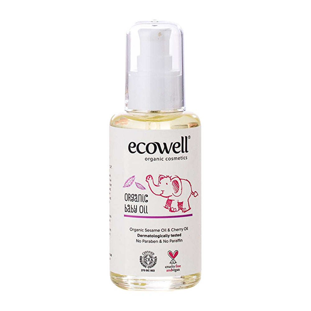 Ecowell Organic Vegan Certified Baby Oil 100ml - Hypoallergenic, Moisturizing & Soothing - view 5