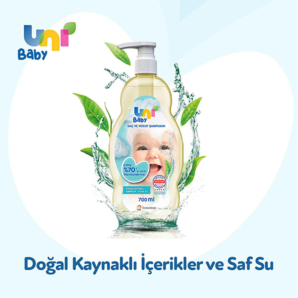 Uni Baby Natural Hypoallergenic Baby Shampoo & Body Wash - Gentle, Moisturizing, Dermatologically Tested - 23.69 - Shampoo