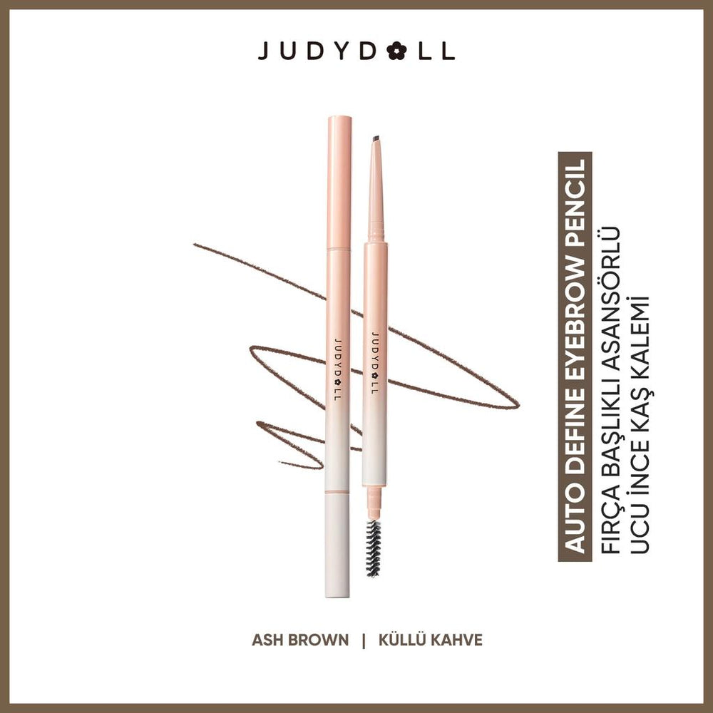 Judydoll Eyebrow Pencil with Brush Tip, Fine Tip 01 Ash Brown