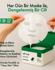 PHLab Anti-Acne Daily Sheet Mask, 30-Count, CICA & Azelaic Acid