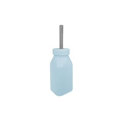 OiOi Silicone Baby Bottle with Straw - Non-Toxic, BPA-Free, Easy-to-Clean Feeding Solution for Infants - Baby Care