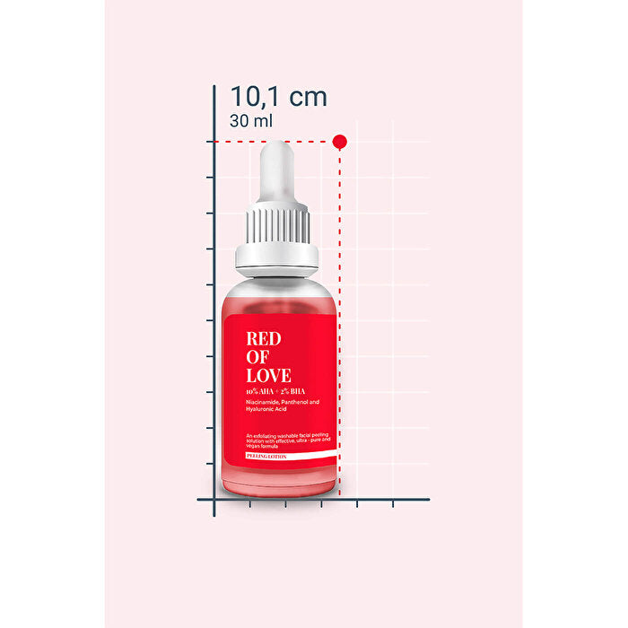 S&#39;he Red Of Love 10% AHA &amp; 2% BHA Peeling Serum 30ml | Skin Revitalizer