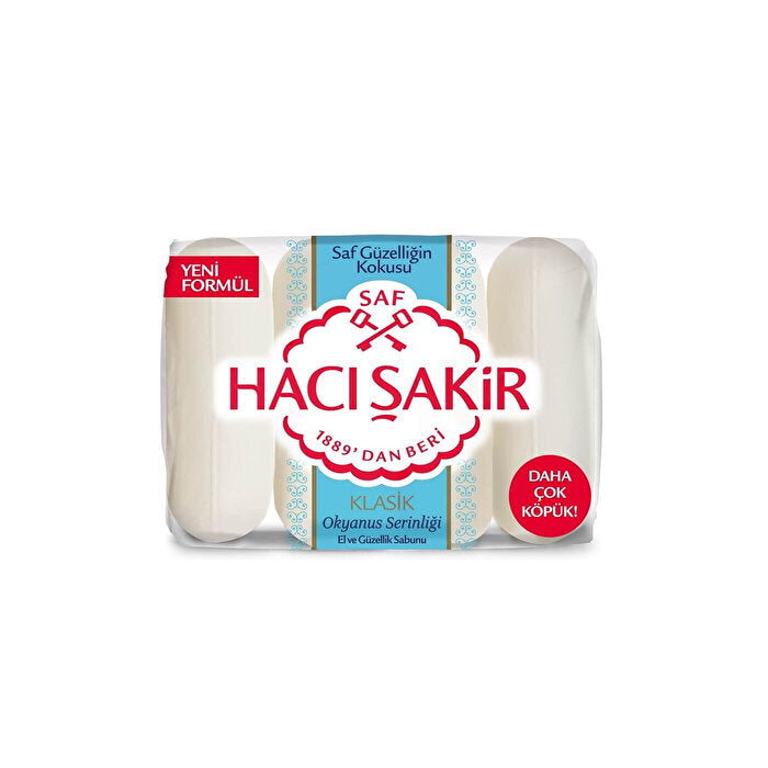 Hacı Şakir Classic Ocean Freshness Soap - 4 x 2.47oz | Traditional Turkish Soap - Soap