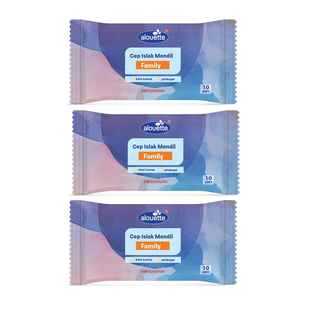 Alouette Pocket Tissues Family Pack Soft & Gentle 3x10 Pack