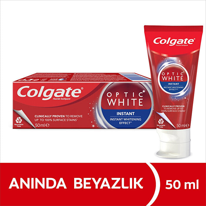 Colgate Optic White Instant White Toothpaste 50ml - Teeth Whitening - Toothpaste