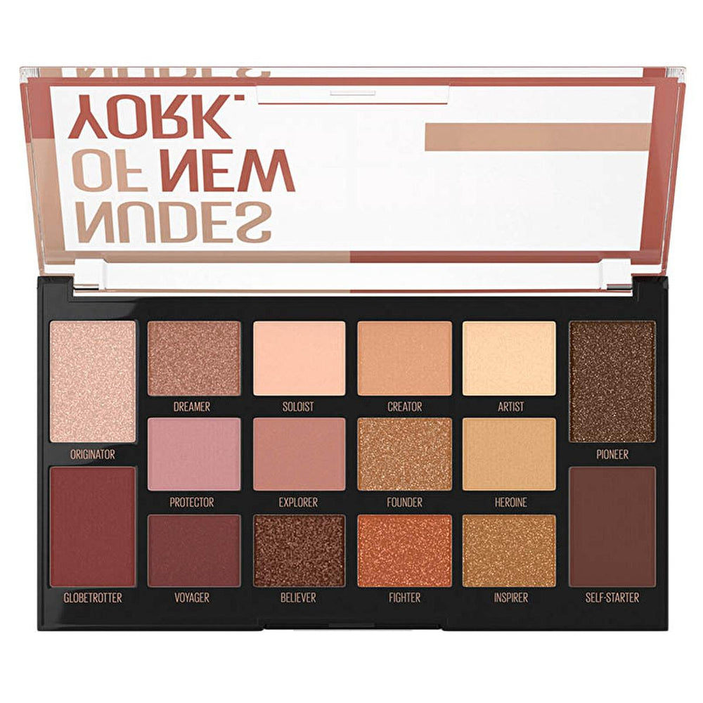 Maybelline New York Nudes of New York Eyeshadow Palette - 16 Neutral Shades, High Pigmentation, Smooth Application - view 3